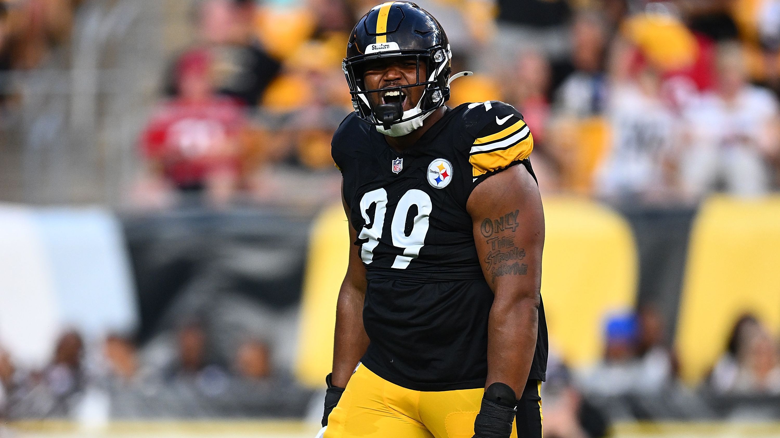 <strong>Derrick Harmon (Pittsburgh Steelers)</strong><br>Erstrunden-Pick Derrick Harmon verpasst den Saisonstart bei den Steelers. Im letzten Preseason-Spiel gegen die Carolina Panthers musste der Defensive Tackle wegen einer Knieverletzung früh verletzt das Feld verlassen. Eine Verstauchung des Innenbandes verhindert einen Einsatz in Woche eins.