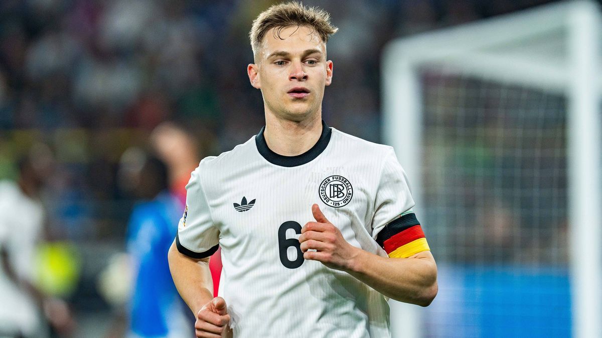 23.03.2025, Deutschland vs. Italien, Nations League, Viertelfinale-Rückspiel Joshua Kimmich (Deutschland, 6) *** 23 03 2025, Germany vs Italy, Nations League, quarter-final second leg Joshua Kimmic...