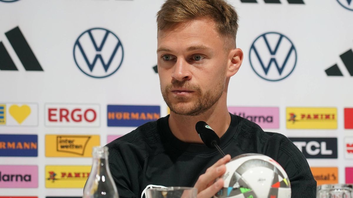 Joshua Kimmich (Deutschland Germany, 6) in der Pressekonferenz vor seinem 100. Länderspiel - Herzo Base 02.06.2025: Deutsche Nationalmannschaft Nations League Finalrunde,Vorbereitung, Home Ground, ...