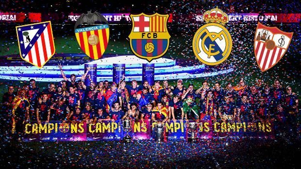 
                <strong>Fünf Spanier</strong><br>
                Fünf Spanier: In dieser Saison haben sich mit dem FC Barcelona, Real Madrid, Atletico Madrid, dem FC Sevilla und dem FC Valencia insgesamt fünf spanische Teams für die Gruppenphase qualifiziert - ein neuer Rekord. Zuvor waren maximal vier Mannschaften aus einem Land gleichzeitig in der Königsklasse unterwegs.
              