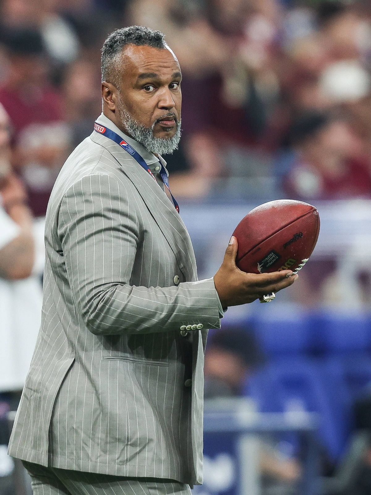 American Football, European League of Football Saison 2024 Championship Game Finale Rheinfire Düsseldorf at Vienna Vikings 22.09.2024, VELTINS-Arena Patrick Esume (ELF) Gelsenkirchen VELTINS-Arena ...