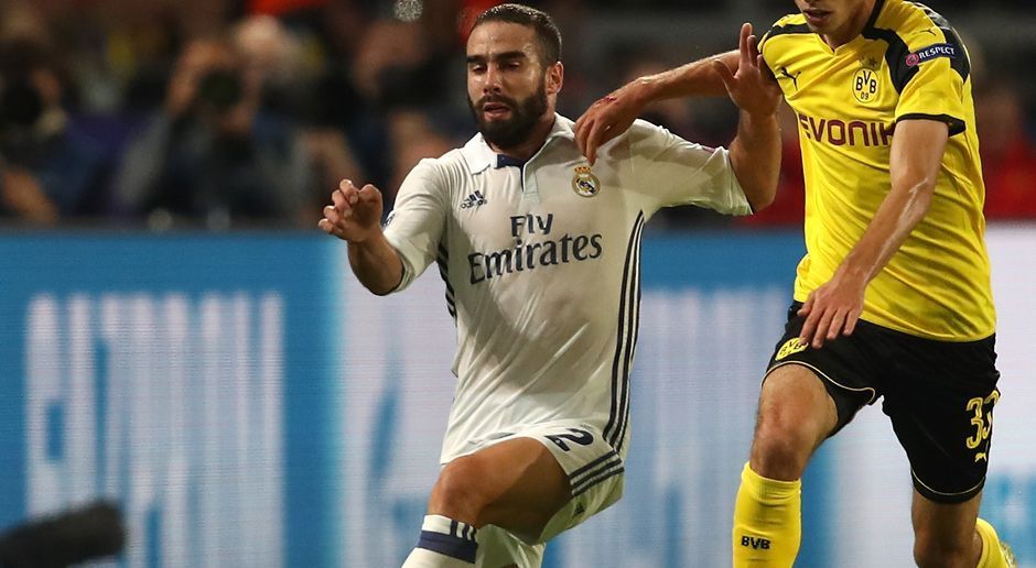 
                <strong>Dani Carvajal (Real Madrid)</strong><br>
                Dani Carvajal: Neben dem laufintensiven Spiel des Rechtsverteidigers fielen seine unkonzentrierten Fehlpässe auf. Defensiv mit ein paar Unsicherheiten, ließ Schürrle beim 2:2 zum Abschluss kommen. Offensiv nicht groß in Erscheinung getreten. Ausbauwürdiger Abend des Ex-Leverkuseners. ran-Note: 4
              