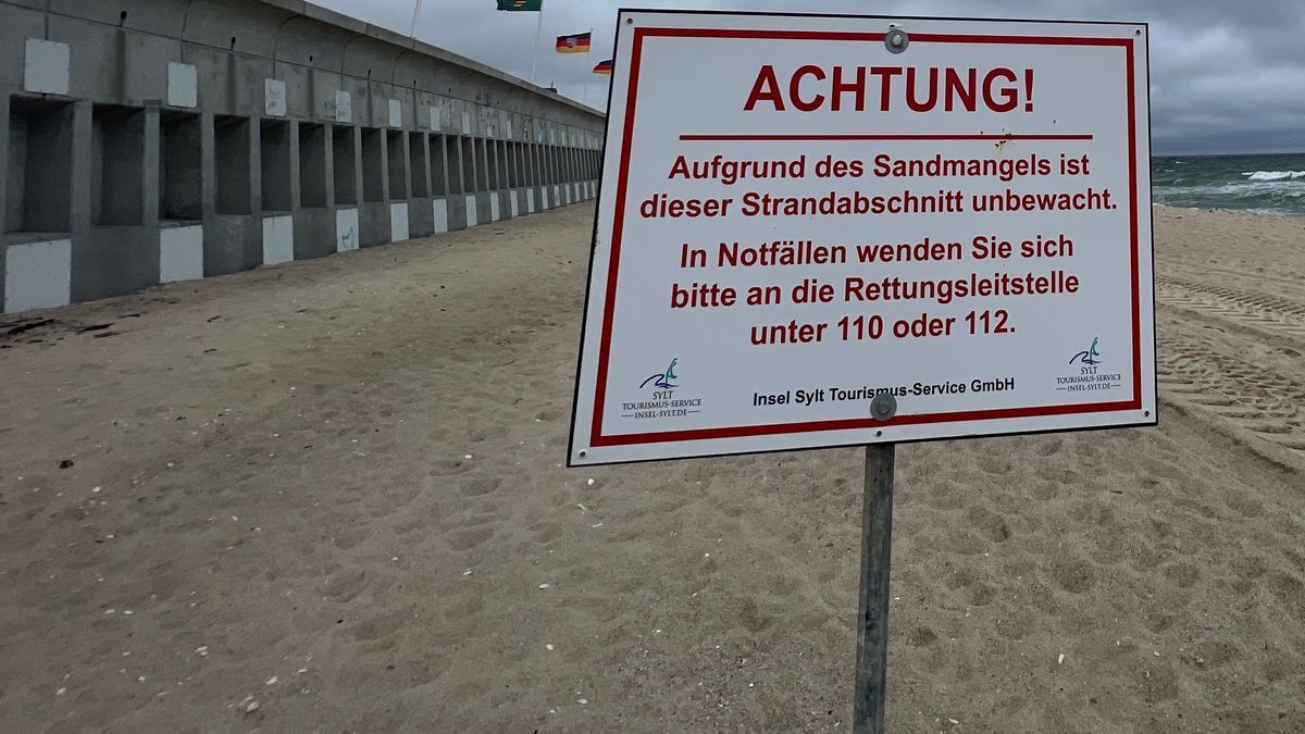 Warnschild auf Sylt