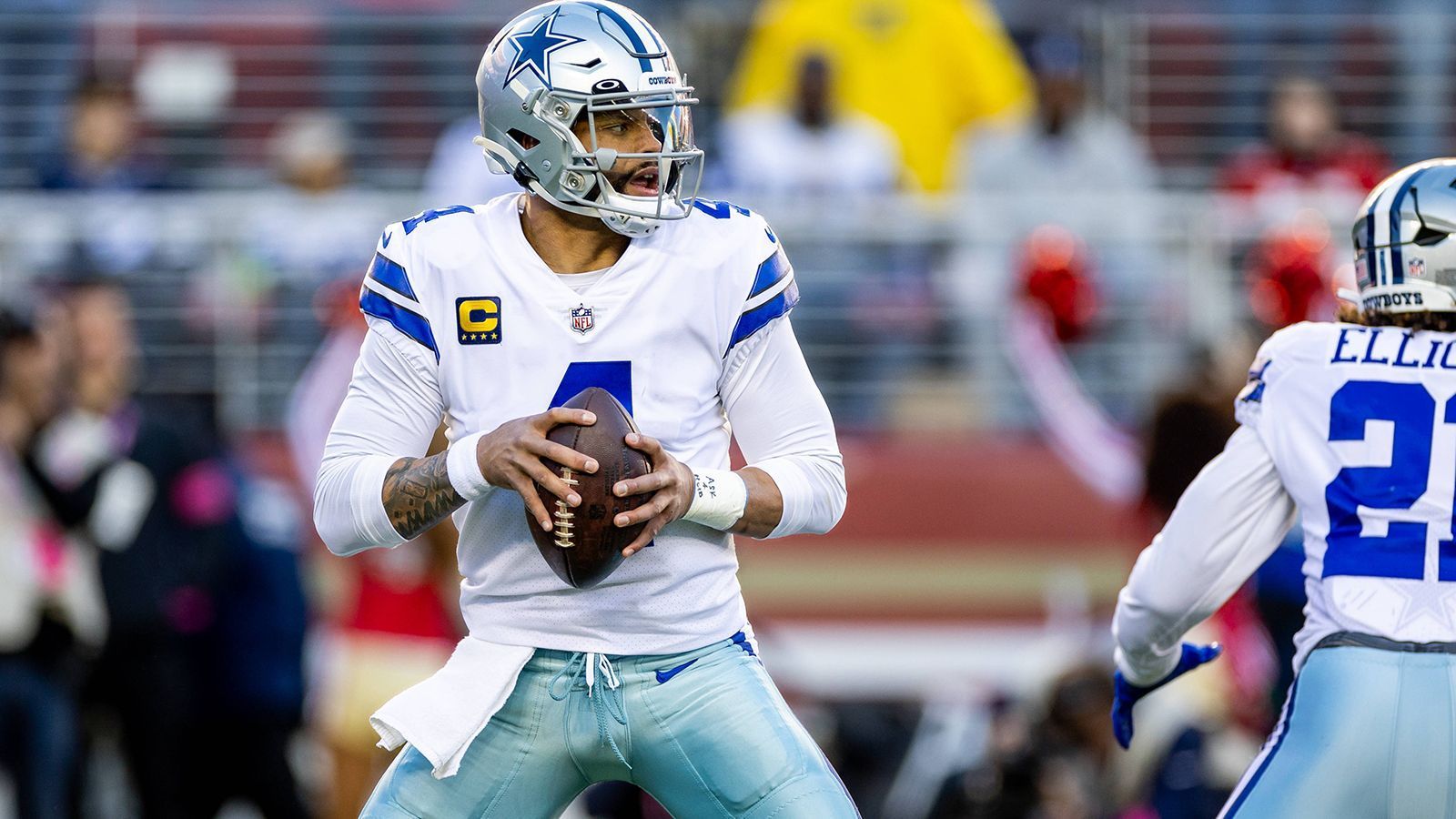 
                <strong>Platz 3 (geteilt): Dallas Cowboys</strong><br>
                Gegnerbilanz im Jahr 2022: 156-128-4prozentualer Anteil der Siege der Gegner: 54.9
              