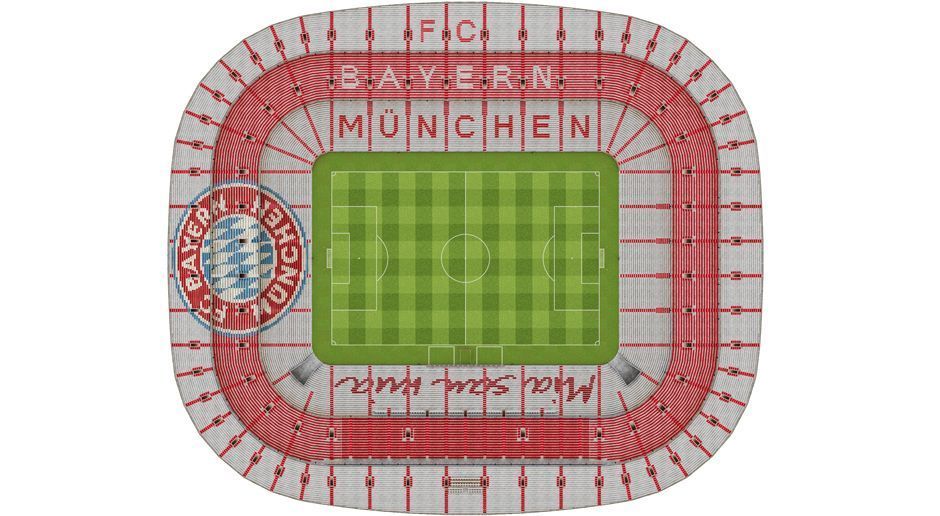 
                <strong>Rot und weiß! Das neue Bayern Stadion</strong><br>
                Und hier noch einmal der Überblick über das neue Outfit des Stadions.
              