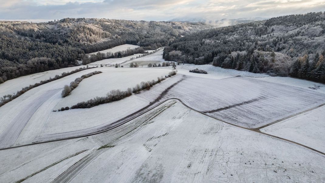 Schneefälle in Baden-Württemberg