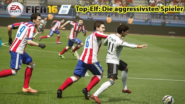 
                <strong>FIFA 16: Die aggressivsten Spieler in einer Elf</strong><br>
                In FIFA 16 gewinnen Spieler einen Zweikampf leichter, wenn sie mit einer hohen Stärke in der Kategorie "Aggressivität" ausgestattet sind. ran.de zeigt euch eine Top-Elf aus namhaften Akteuren mit besonders hohen Aggressivitäts-Werten. Dabei haben wir die Truppe in einem 5-3-2-System aufgestellt.
              