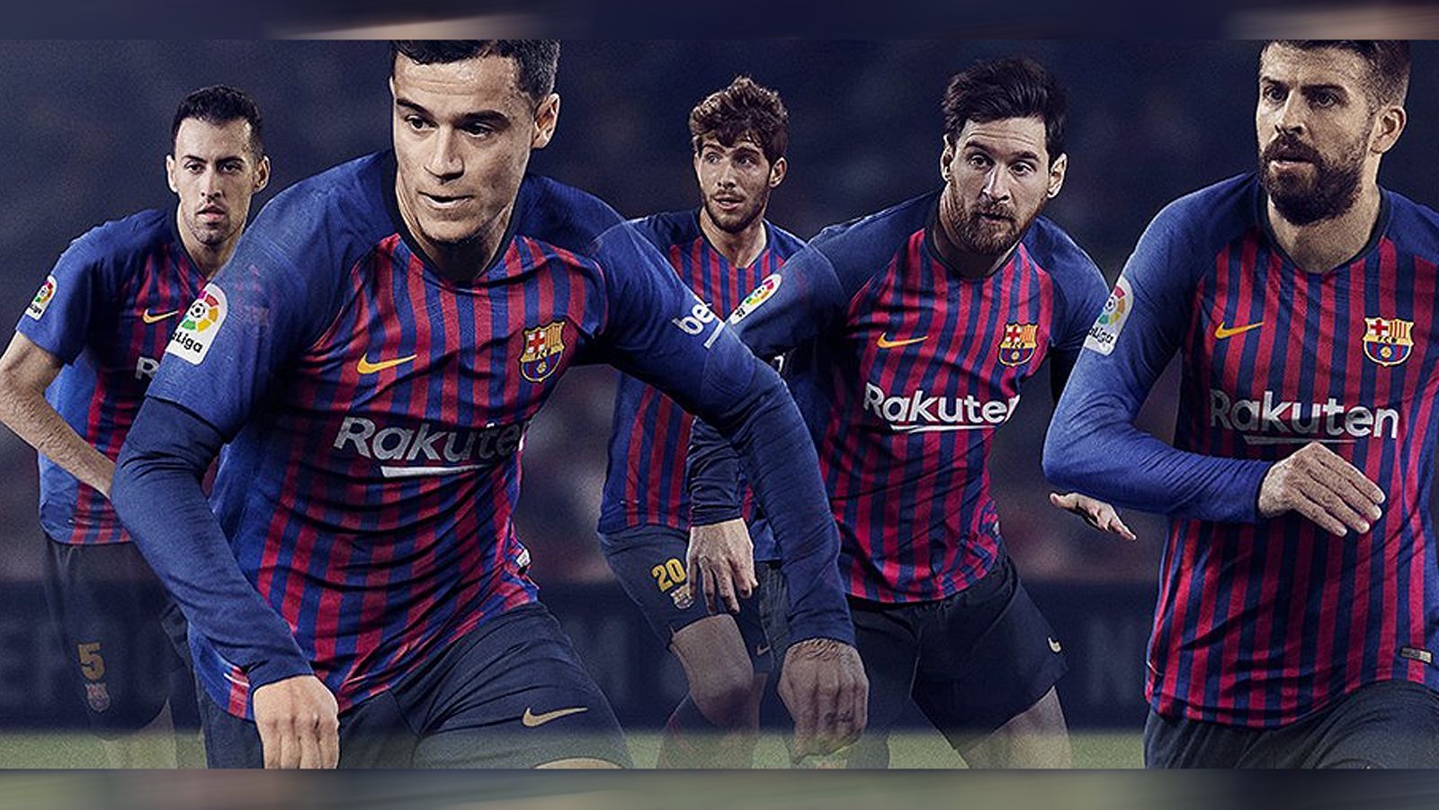 
                <strong>FC Barcelona Heimtrikot</strong><br>
                Daheim laufen Lionel Messi und Co. in der Saison 2018/2019 mit klassischen längs gestreiften Trikots in Blau-Grana auf.
              