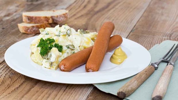 Wahis Kartoffelsalat mit Würstchen