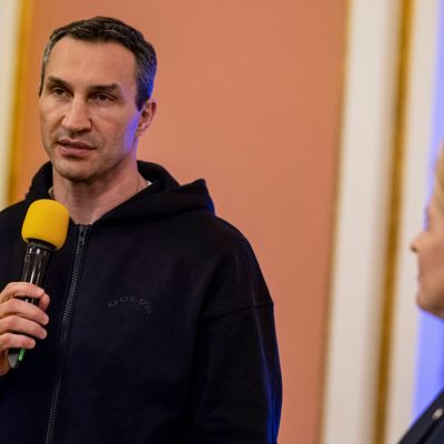 Wladimir Klitschko auf einer Ausstellungseröffnung in Berlin