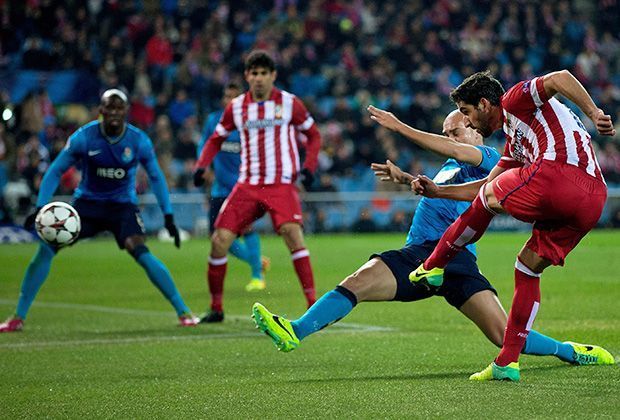 
                <strong>Atletico Madrid - FC Porto 2:0</strong><br>
                Das nennen wir mal Schuss-Technik: Raul Garcia erzielt in der 14. Minute das 1:0 für Atletico
              