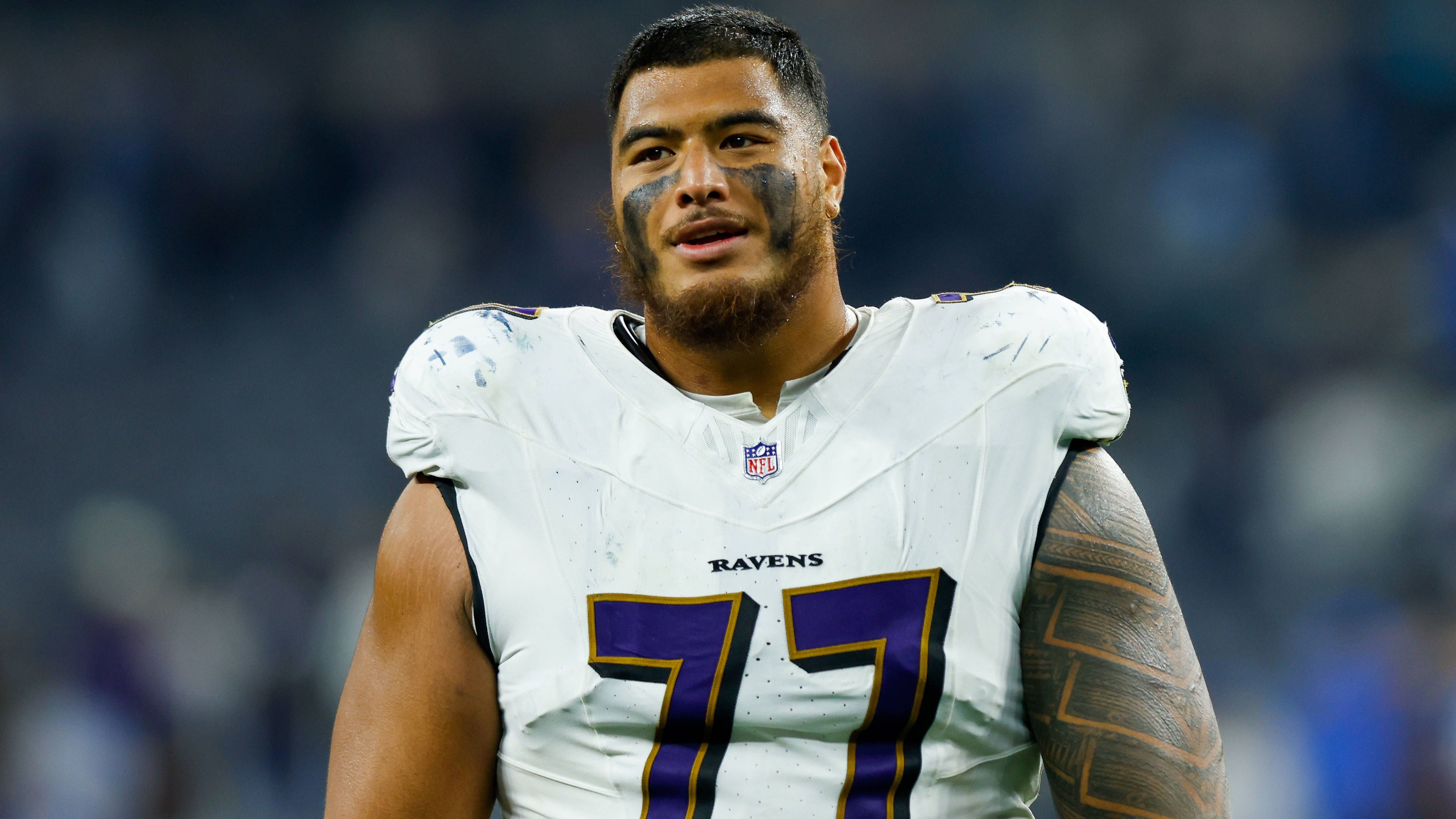 <strong>3. Platz:</strong> Daniel Faalele (Baltimore Ravens)<br><strong>Speed-Rating:</strong> 52