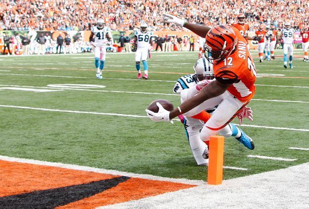 
                <strong>Cincinnati Bengals - Carolina Panthers 37:37 n.V.</strong><br>
                In Cincinnati treffen die Bengals und Panthers aufeinander. Es kommt zu einem spekatakulären Schlagabtausch. Mohamed Sanu mit seinem TD zum zwischenzeitlichen 24:24.
              