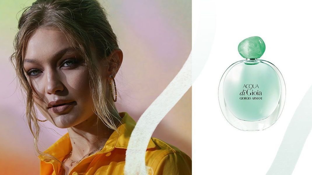 Ein duftendes Wässerchen, das pure Lebensfreude verspricht – Supermodel Gigi Hadid ist ein großer Fan der bezaubernden Armani-Duft-Kreation.