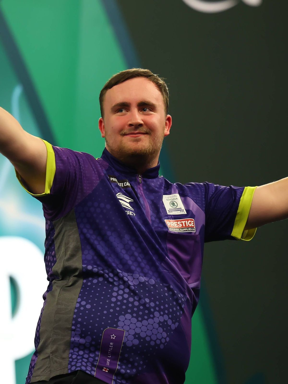 RECORD DATE NOT STATED 1st January 2024, Alexandra Palace, London, England; 2023 24 PDC Paddy Power World Darts Championships Day 14 Afternoon Session; Luke Littler celebrates after he wins his mat...
