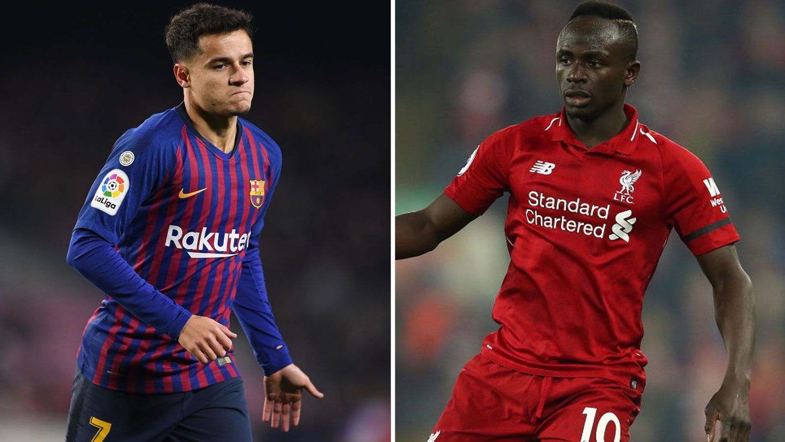 
                <strong>Linker Flügelspieler: Philippe Coutinho vs. Sadio Mane</strong><br>
                So wirklich eingeschlagen hat Philippe Coutinho (l.) - wie Suarez mit "Reds"-Vergangenheit ausgestattet - in Barcelona noch nicht. Zumindest lässt der brasilianische Balljongleur mit dem präzisen Abschluss ab und an sein immenses Können aufblitzen. Sadio Mane hat sich dagegen längst zu einem ganz wichtigen Baustein im Liverpooler Team gemausert. Neben seinen Vollstreckerqualitäten überzeugt der Senegalese als Tempodribbler mit Blick für den Nebenmann. Damit setzt er sich hier durch. Endstand: Barca schlägt Liverpool deutlich mit 8:3
              