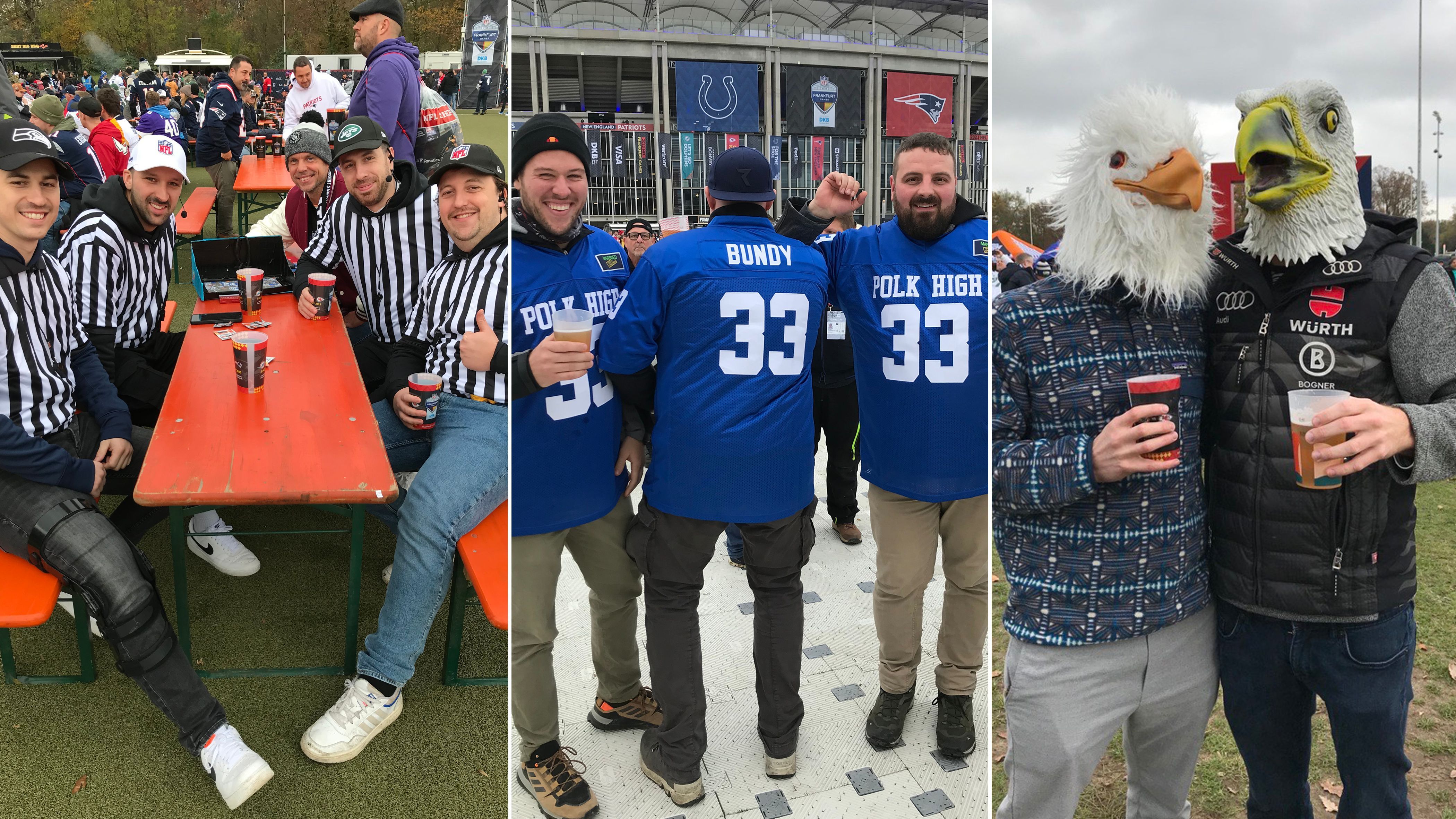 <strong>NFL in Frankfurt: Die besten Outfits der Football-Fans</strong><br>Die New England Patriots und Indianapolis Colts bitten zum zweiten Deutschland-Tanz beim Gastspiel der NFL 2023 in Frankfurt. <strong><em>ran</em></strong> präsentiert dazu die besten Outfits der Football-Fans in Frankfurt.