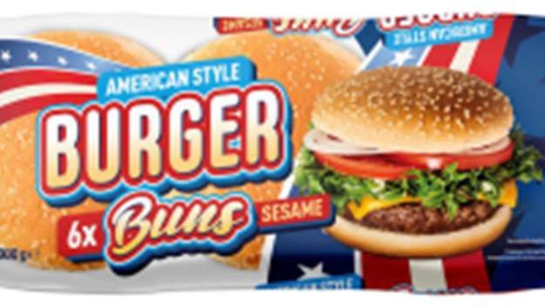 Die vom Rückruf betroffenen "American Style Burger Buns" der Firma Nordthy in der Sechser-Packung