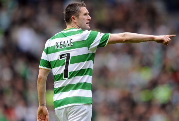 
                <strong>Celtic Glasgow</strong><br>
                2011 wird Keane abermals ausgeliehen. Bei Celtic Glasgow wird er abermals frenetisch als Publikumsliebling gefeiert. Fast in jedem Spiel netzt der Ire: 16 Tore in 19 Spielen. 
              
