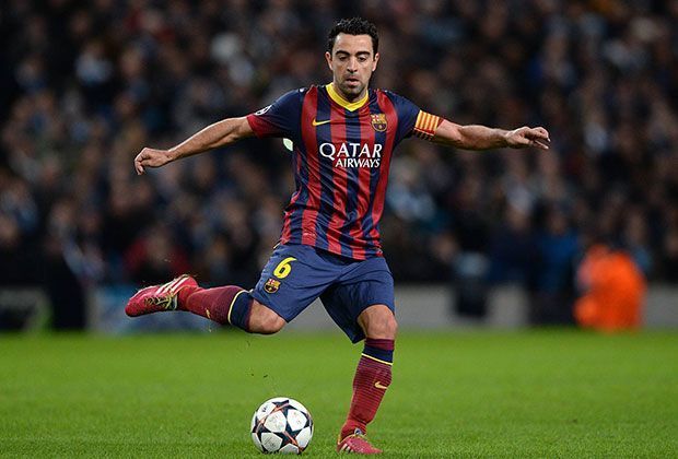 
                <strong>Xavi (FC Barcelona)</strong><br>
                Xavi ist seit über einem Jahrzehnt der Taktgeber im Spiel des FC Barcelona und prägt das Spiel der Katalanen wie kein Anderer. 2014 lagen dem 34-Jährigen einige lukrativer Angebote vor - doch Xavi hielt seinem Jugendverein trotzdem weiter die Treue.
              