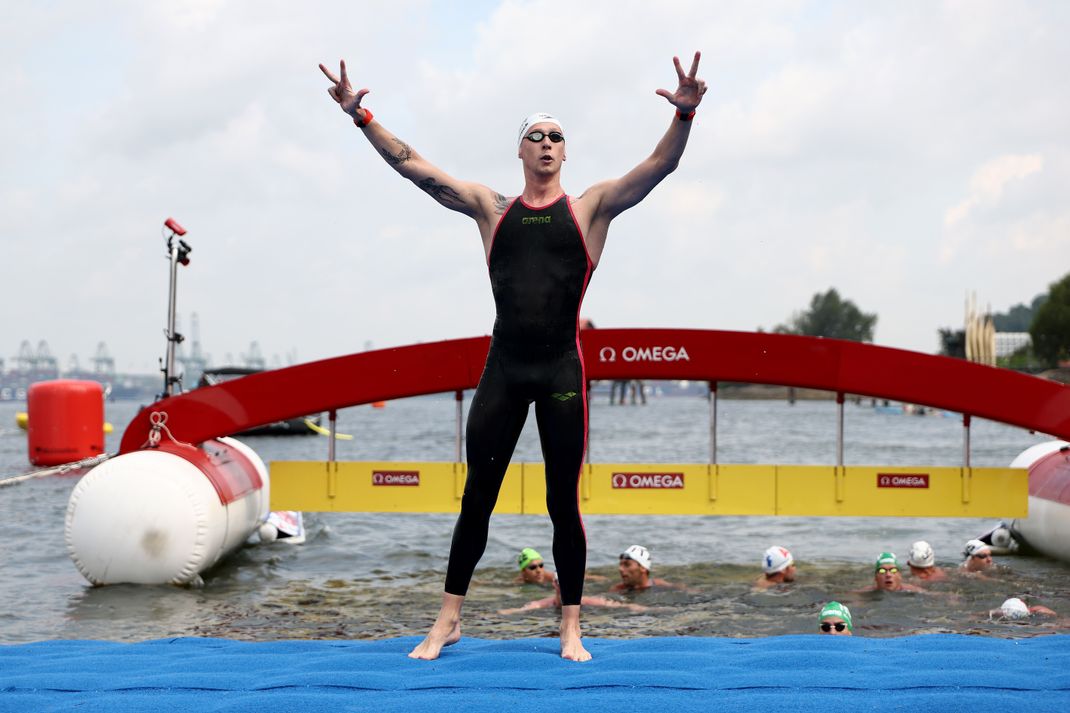 Florian Wellbrock schnappte sich bereits die dritte Goldmedaille