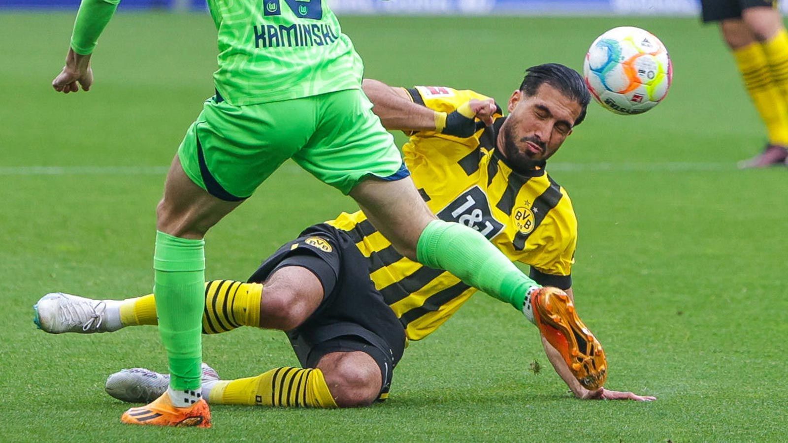 
                <strong>Emre Can</strong><br>
                Anker im Mittelfeld, zieht die Fäden und bestätigt seine zuletzt starke Form einmal mehr. Treibt den Ball auch immer wieder selbst nach vorne. Übernimmt nach Hummels' Auswechslung dessen Position in der Abwehrkette. ran-Note: 2
              