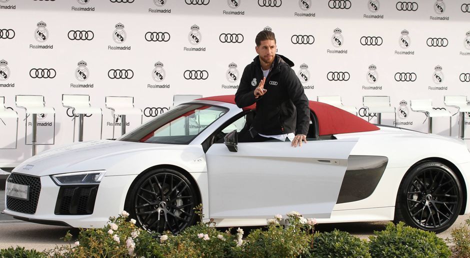 
                <strong>Real Madrid & Audi</strong><br>
                Sergio Ramos (Abwehr)Auto: Audi R8
              