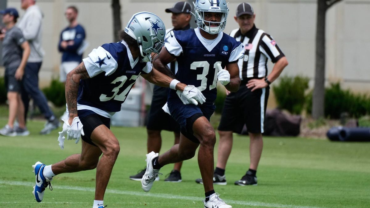 NFL, American Football Herren, USA Dallas Cowboys Minicamp Jun 5, 2024; Frisco, TX, USA; Dallas Cowboys cornerback Josh Butler (31) goes through a drill during practice at the Ford Center at the St...