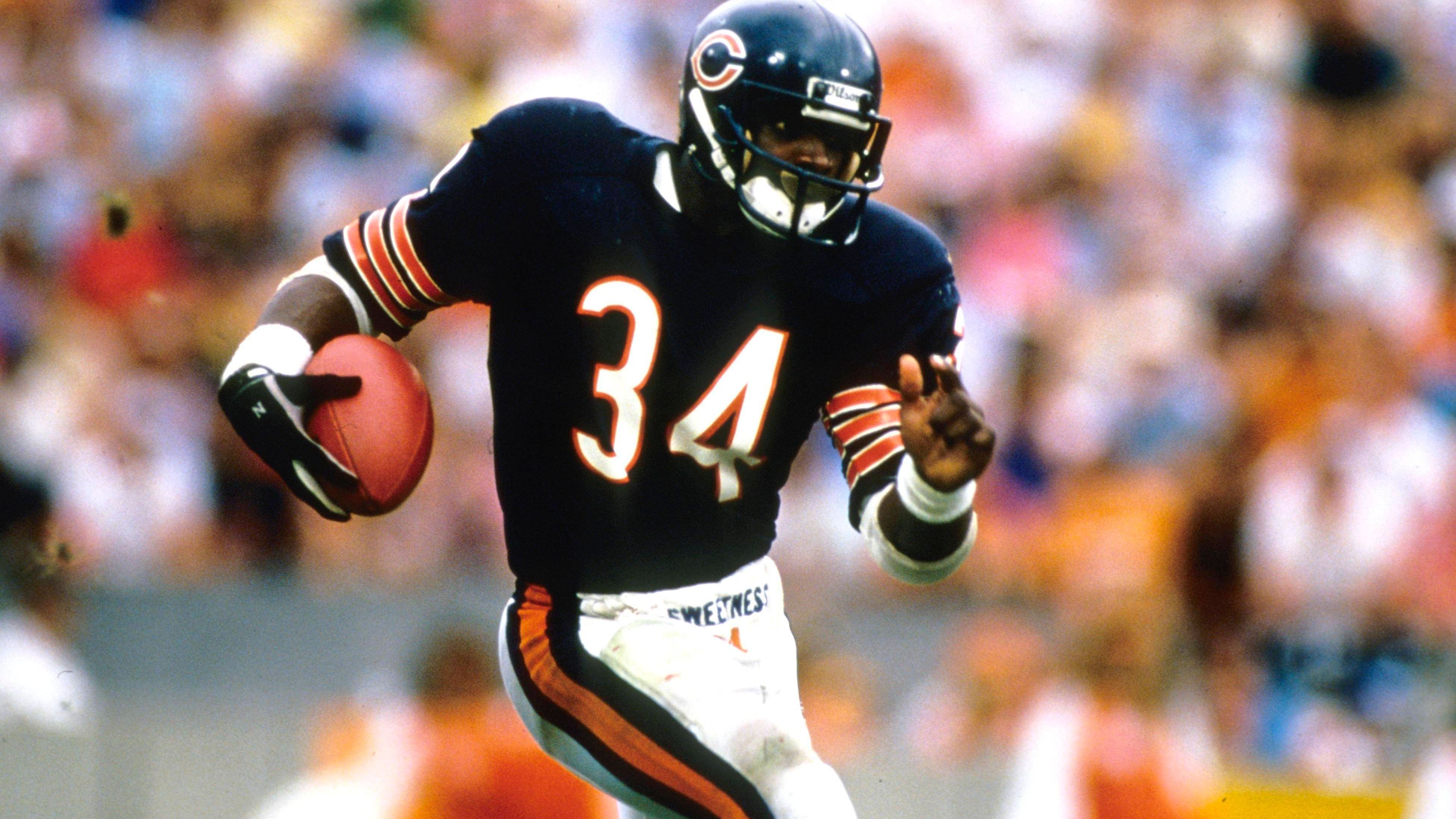<strong>Chicago Bears - Walter Payton</strong><br>Rushing-Yards: 16.726<br>Rushing-Touchdowns: 110<br>Jahre im Team: 13&nbsp;<br>Absolvierte Spiele: 190