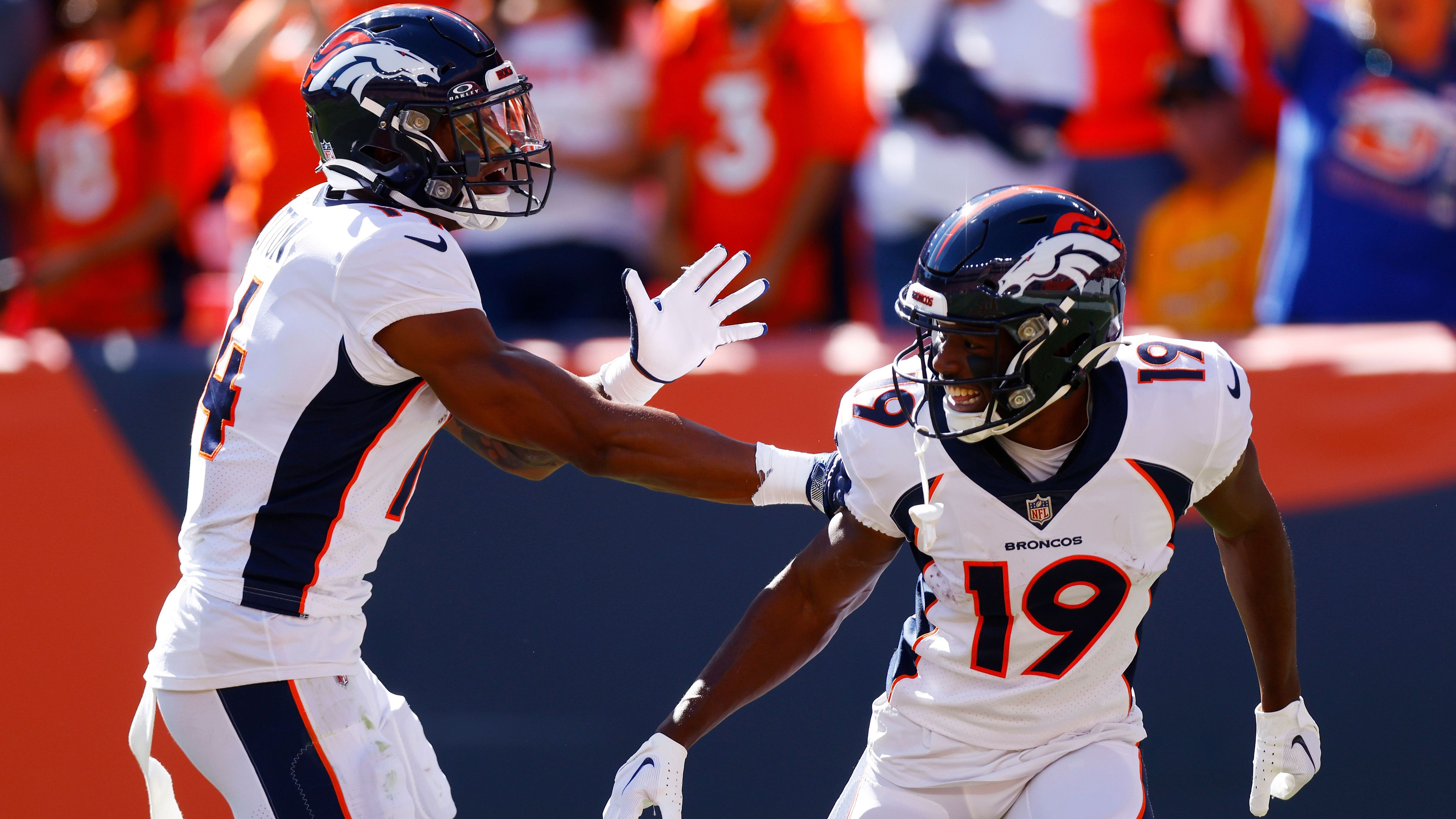 <strong>Platz 22 (geteilt): Denver Broncos</strong><br>Receiver: Courtland Sutton, Josh Reynolds und Marvin Mims Jr.<br>Durchschnittliche 40-Yard-Dash-Zeit: 4,48 Sekunden