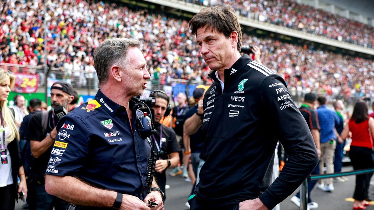 Christian Horner (l.) und Toto Wolff (r.) im Grid