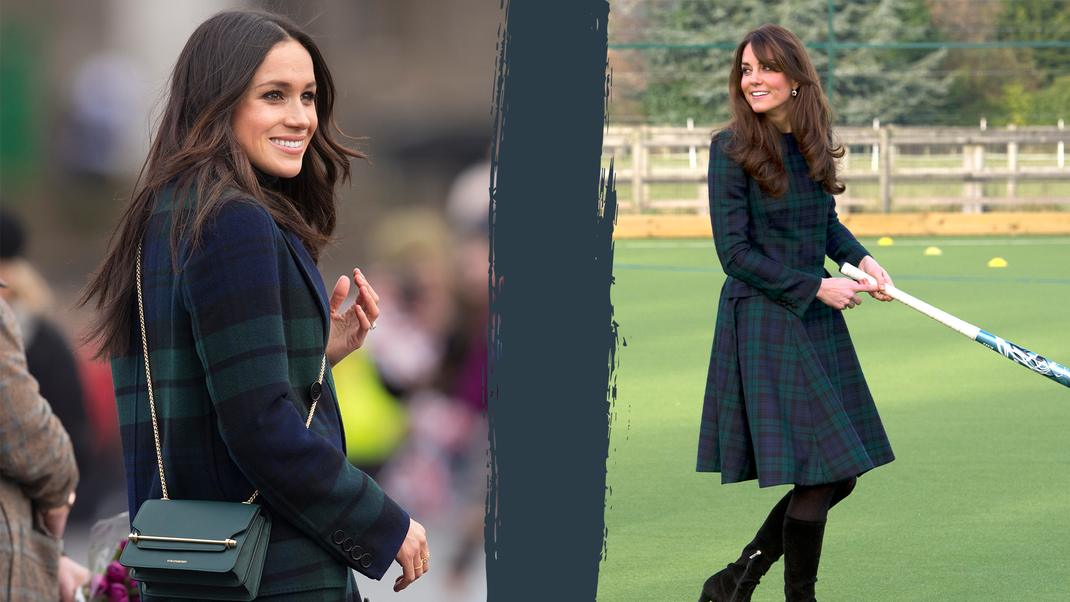 Meghan und Kate im Tartan-Stil.