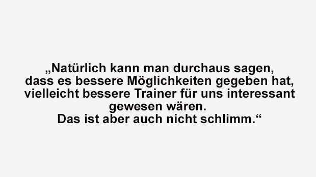 
                <strong>Frank Baumann</strong><br>
                Werder-Manager Frank Baumann auf die damalige Frage, ob Florian Kohfeldt die erste Option als Trainer-Nachfolger von Alexander Nouri gewesen war.
              