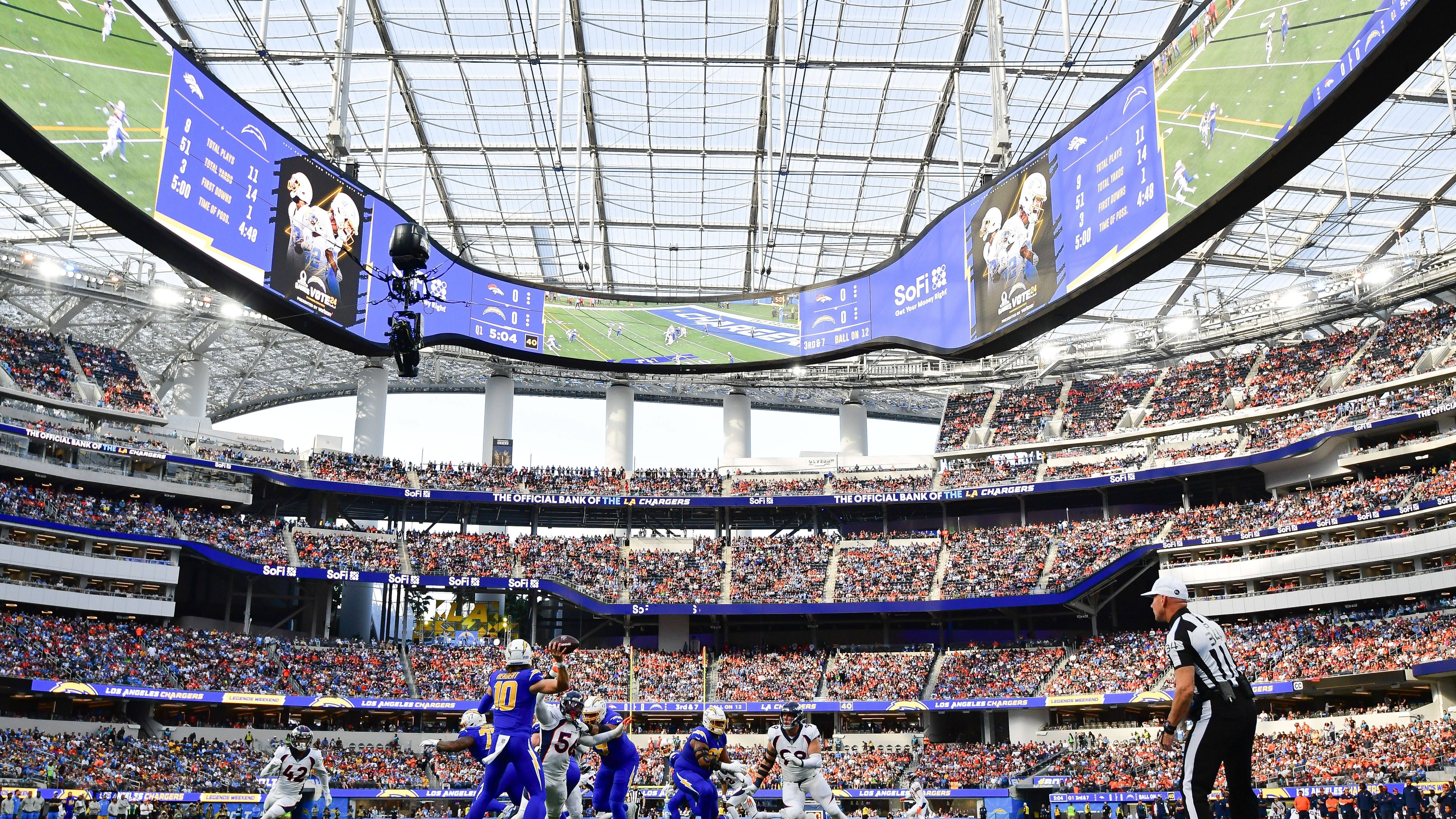 <strong>Stadionbesuch bei den Los Angeles Rams: 562,50 US-Dollar</strong> <br>Billigstes Ticket (vier Stück): 411 US-Dollar <br>Parkplatz: 80 US-Dollar <br>Bier (zwei Flaschen): 27,50 US-Dollar<br>Wasser (zwei Flaschen): 12 US-Dollar <br>Hot Dogs (vier Stück): 32 US-Dollar