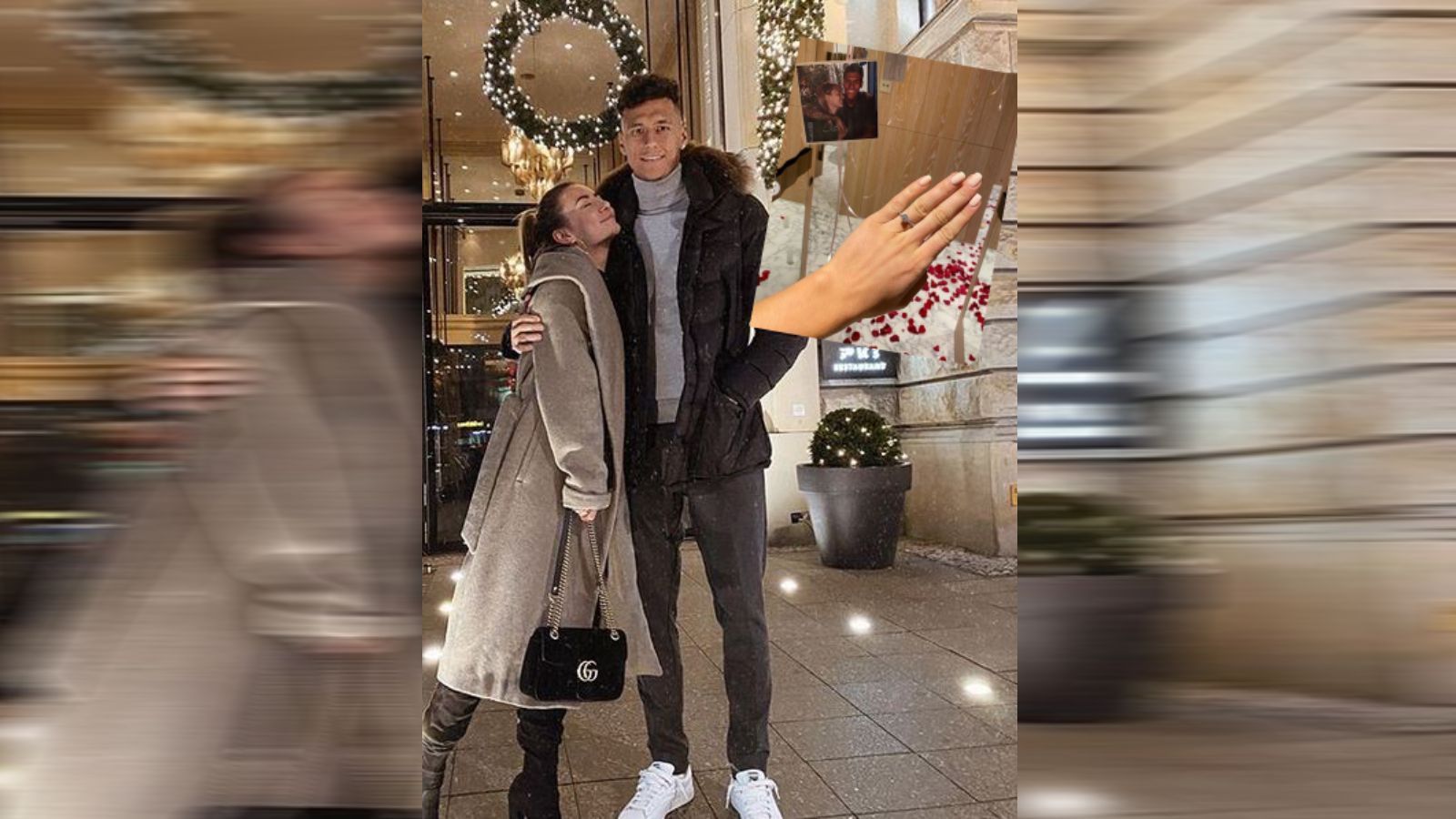 
                <strong>Davie Selke </strong><br>
                Der Hertha-Stürmer nahm das "Fest der Liebe" zum Anlass und hielt am Weihnachtsabend im Urlaub in Dubai um die Hand seiner Freundin Evelyn Konrad an. Und sie hat "Ja" gesagt! Glückwunsch!
              