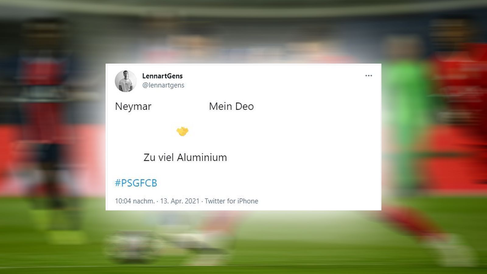 
                <strong>Die Triangel des Spiels</strong><br>
                Neymar - Deo - Aluminium. Mehr braucht es nicht zu sagen. 
              