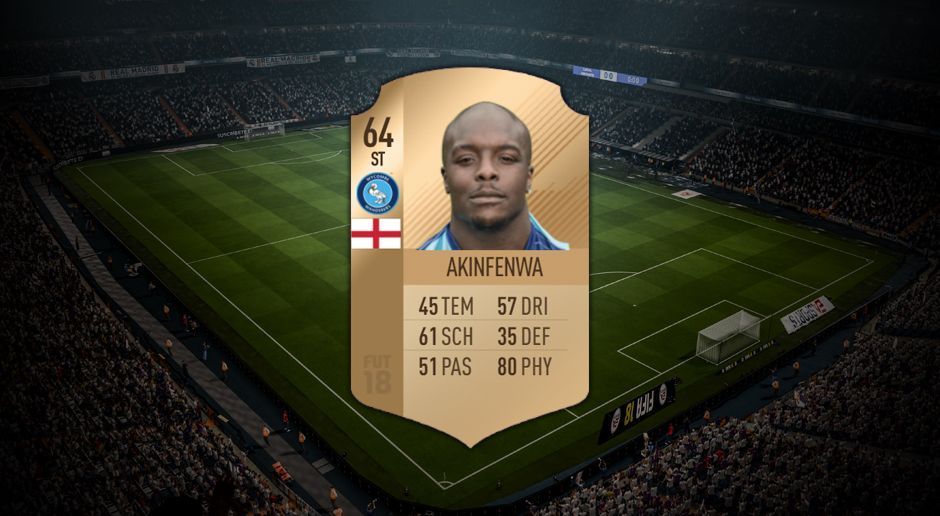 
                <strong>Platz 1: Adebayo Akinfenwa (Wycombe Wanderers)</strong><br>
                Stärkewert: 98
              