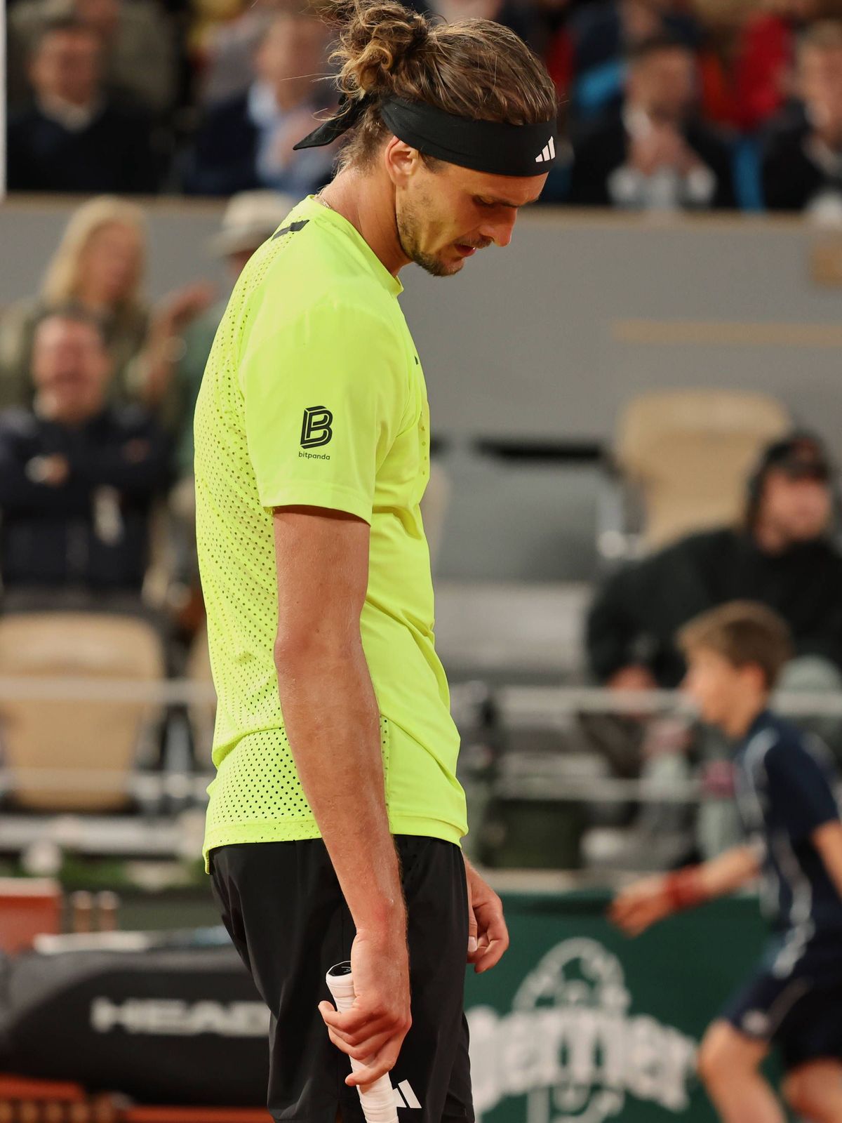 German Alexander Zverev plays against Serb Novak Djokovic during their quarterfinal match of the French Tennis Open in Roland Garros in Paris, France, on Wednesday, June 4, 2025. Djokovic won 4Ð6, ...