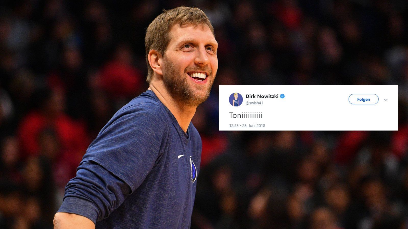 
                <strong>Dirk Nowitzki</strong><br>
                Basketball-Legende Dirk Nowitzki ist mit einer Schwedin verheiratet und der Schwager von Schwedens Linksverteidiger Martin Olsson. Der Würzburger sitzt laut eigener Aussage als einziger mit einem Deutschland-Shirt auf der Couch. Die Freude über den Siegtreffer von Toni Kroos konnte er trotz der schwedischen Verbindungen nicht ganz im Zaun halten.
              