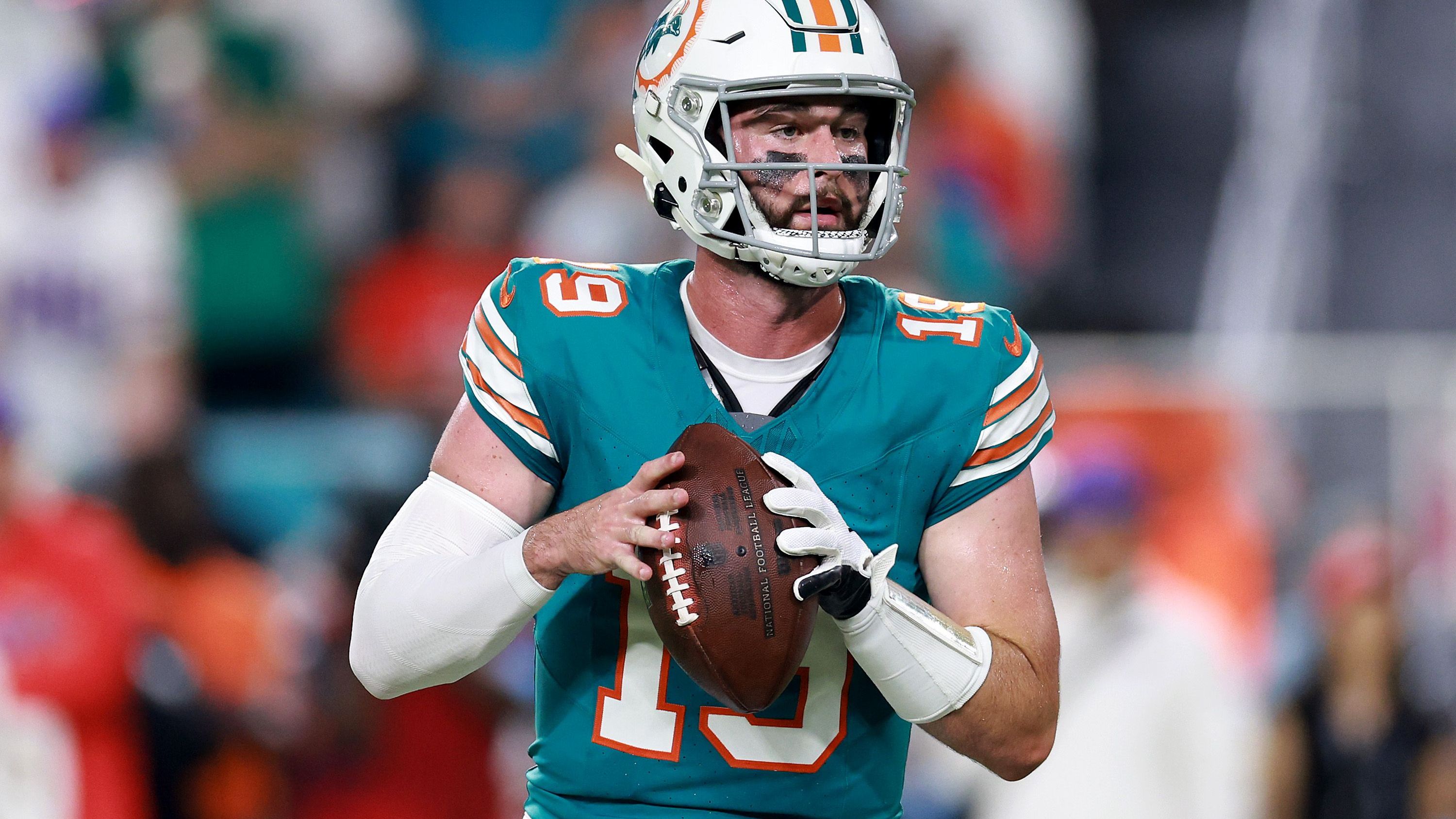 <strong>Skylar Thompson (Miami Dolphins)</strong> <br> Letzte Interception: Saison 2022, Wild Card Round<br> Spiele seitdem: 2<br> Passversuche seitdem: <b>50</b>