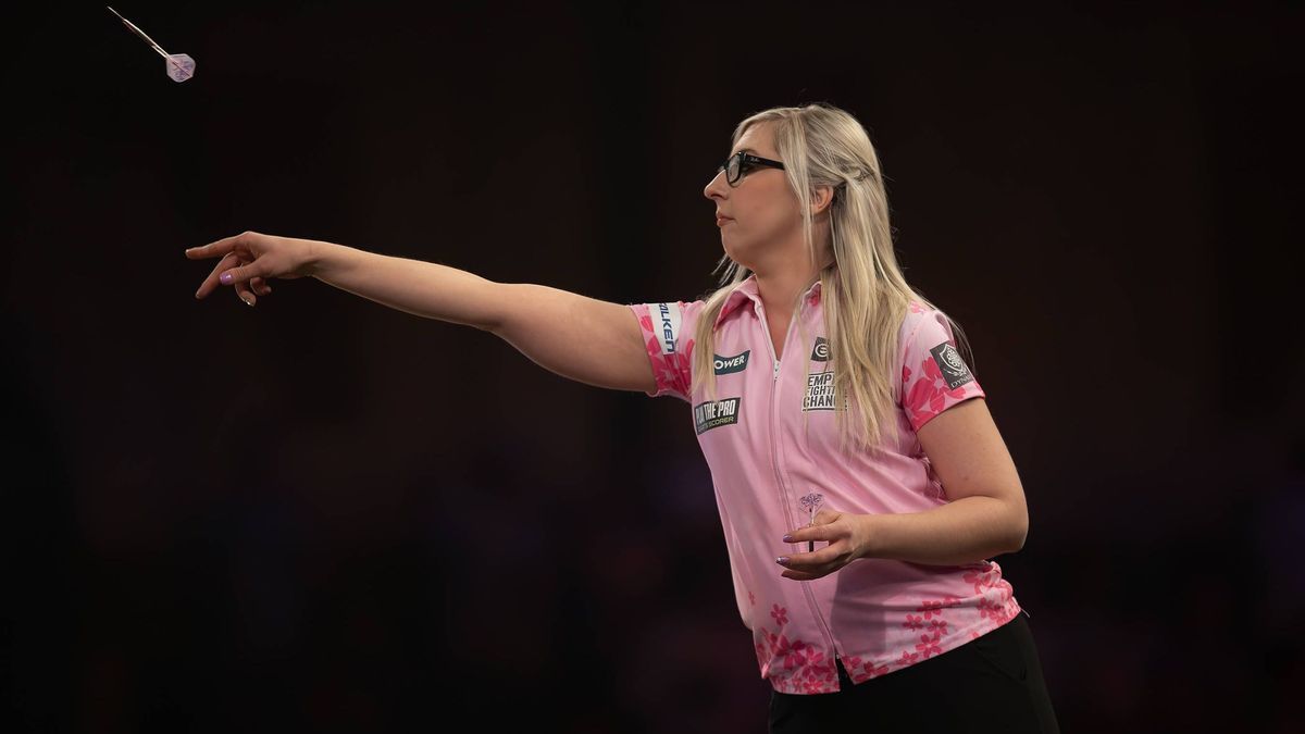 Paddy Power 2025 World Darts Championship Fallon Sherrock (ENG) in her First Round match against Ryan Meikle (ENG) (not in picture) during the 2025 Paddy Power World Darts Championship at Alexandra...