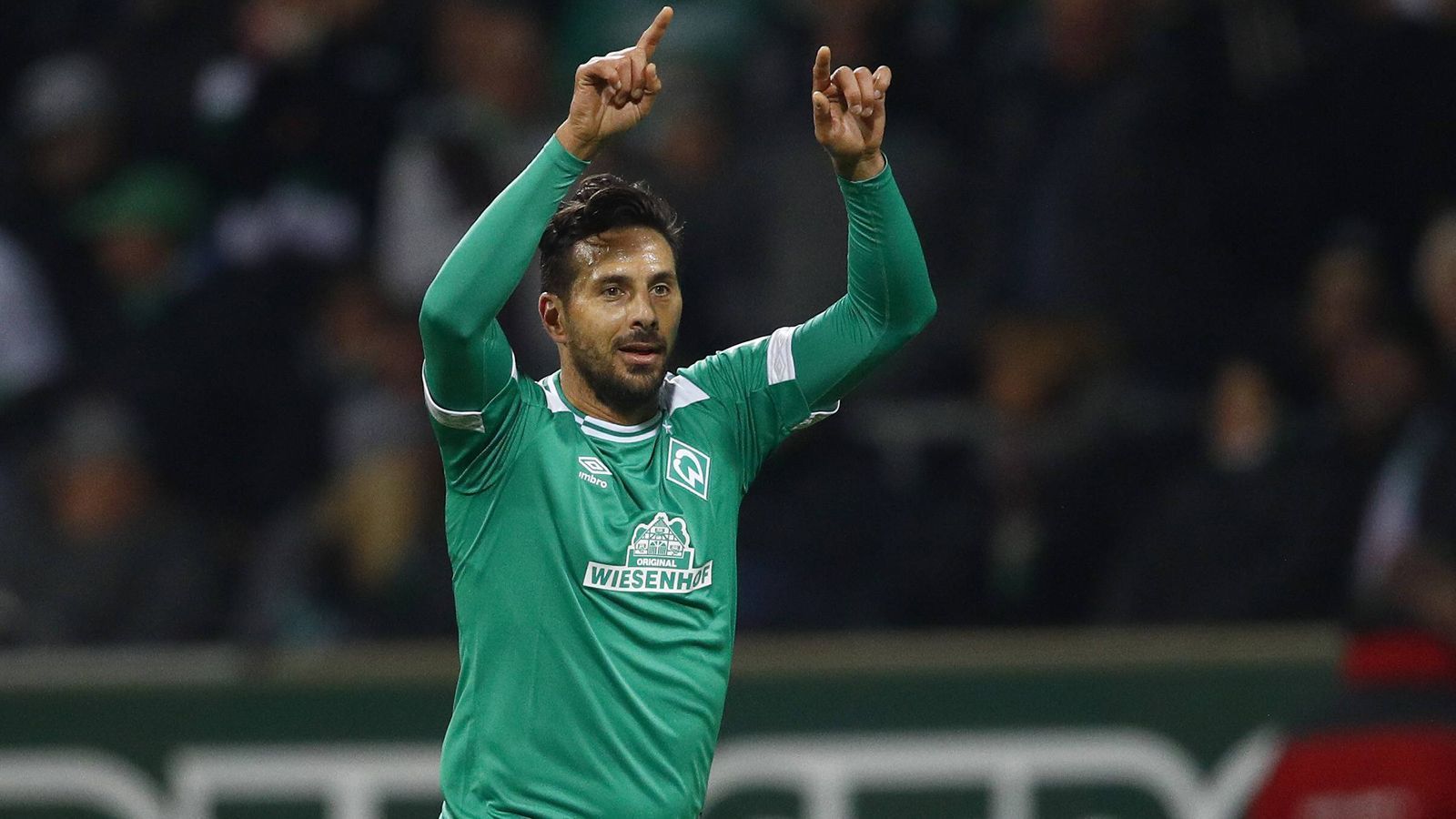 
                <strong>Platz 6: Claudio Pizarro</strong><br>
                &#x2022; <strong>Bundesliga-Tore: </strong>197 - <br>&#x2022; <strong>Bundesliga-Spiele:</strong> 490 - <br>&#x2022; <strong>Vereine:</strong> SV Werder Bremen, FC Bayern München, 1. FC Köln<br>
              