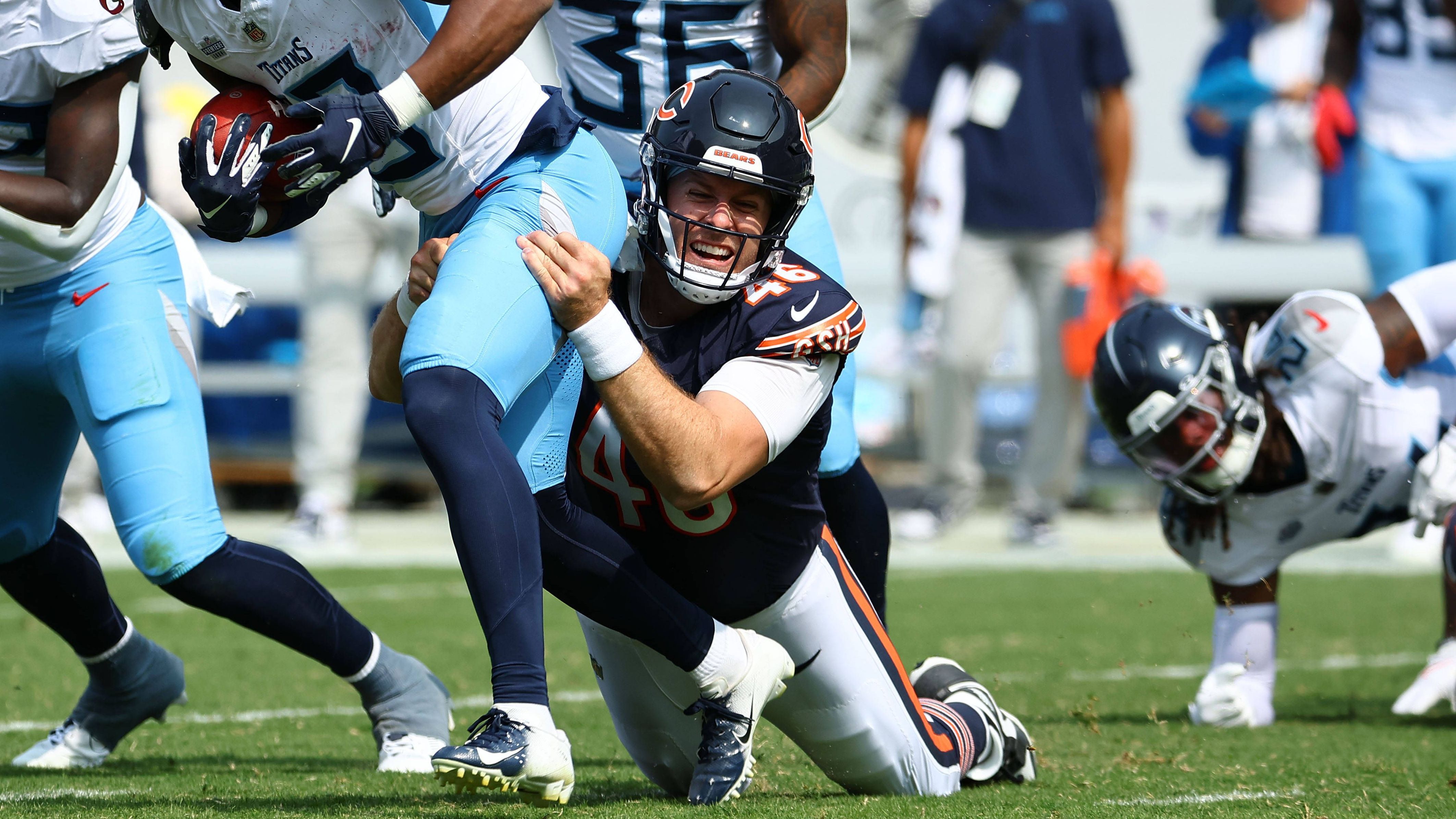 <strong>Scott Daly (Chicago Bears)</strong><br>Mit einer Knieverletzung musste der 30-Jährige bereits im ersten Quarter der London-Partie gegen die Jacksonville Jaguars vom Feld. Erst Ende August unterzog sich Teamkollege Patrick Scales einer Rücken-OP und steht den Bears seitdem nicht mehr zur Verfügung. Daly war somit der einzige Longsnapper im Chicago-Roster und wurde von Tight End Cole Kmet ersetzt.