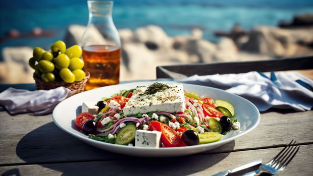 Griechischer Salat mit Feta