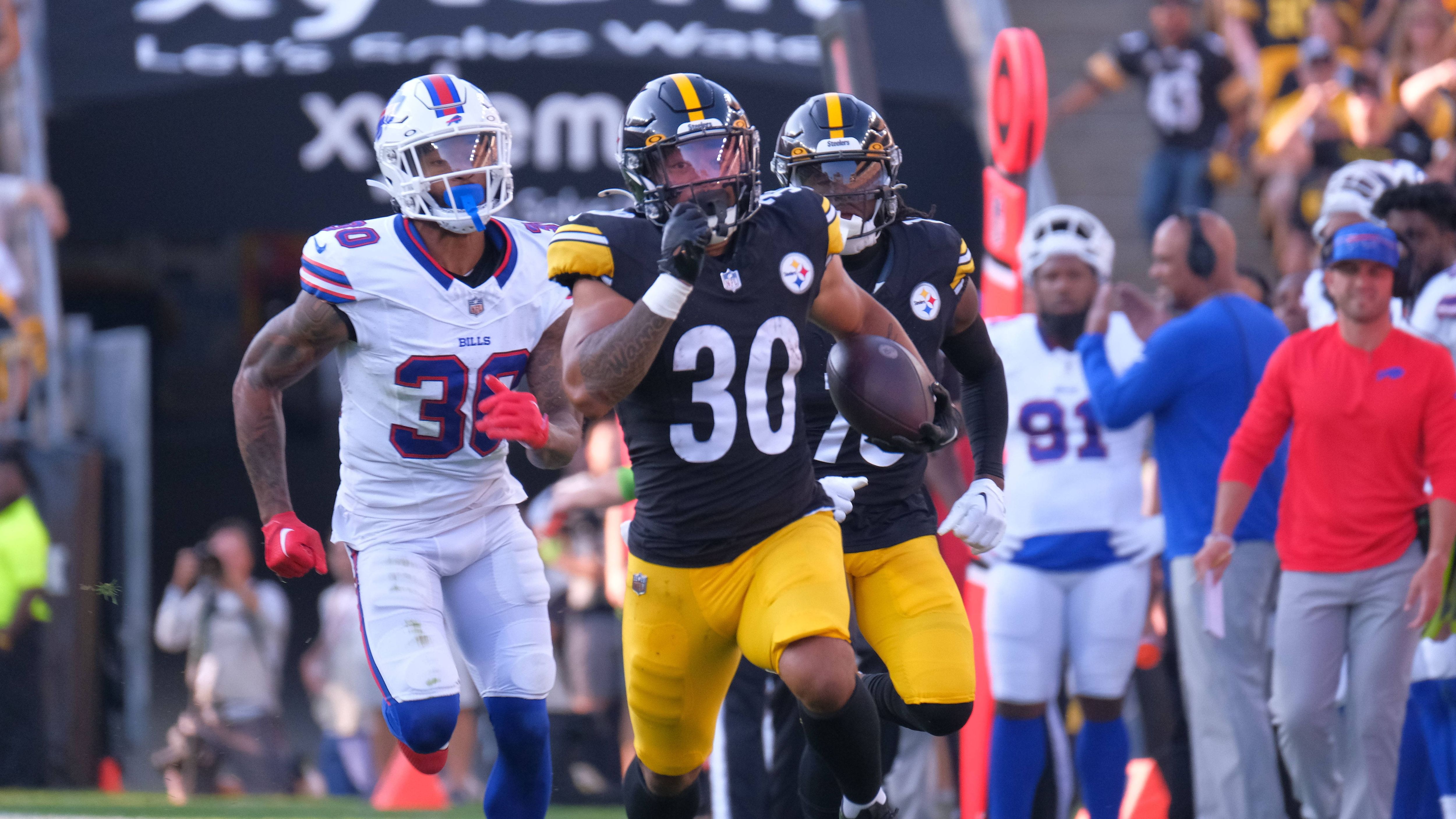 <strong>Jaylen Warren (Pittsburgh Steelers)</strong><br>Distanz: 74 Yards