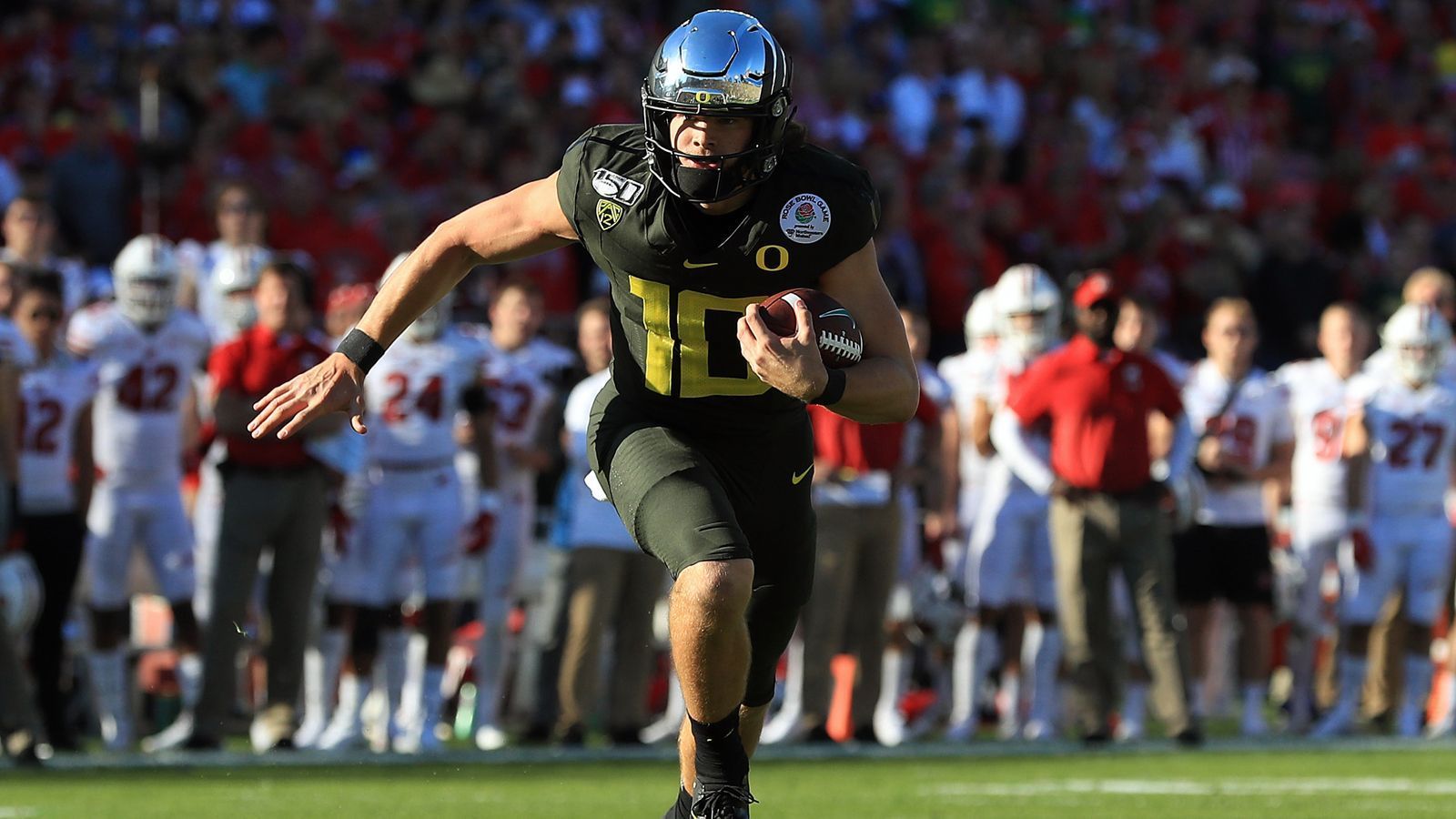 
                <strong>University of Oregon (1 First-Round-Pick)</strong><br>
                Justin HerbertGedraftet von: Los Angeles ChargersPosition: Quarterback
              