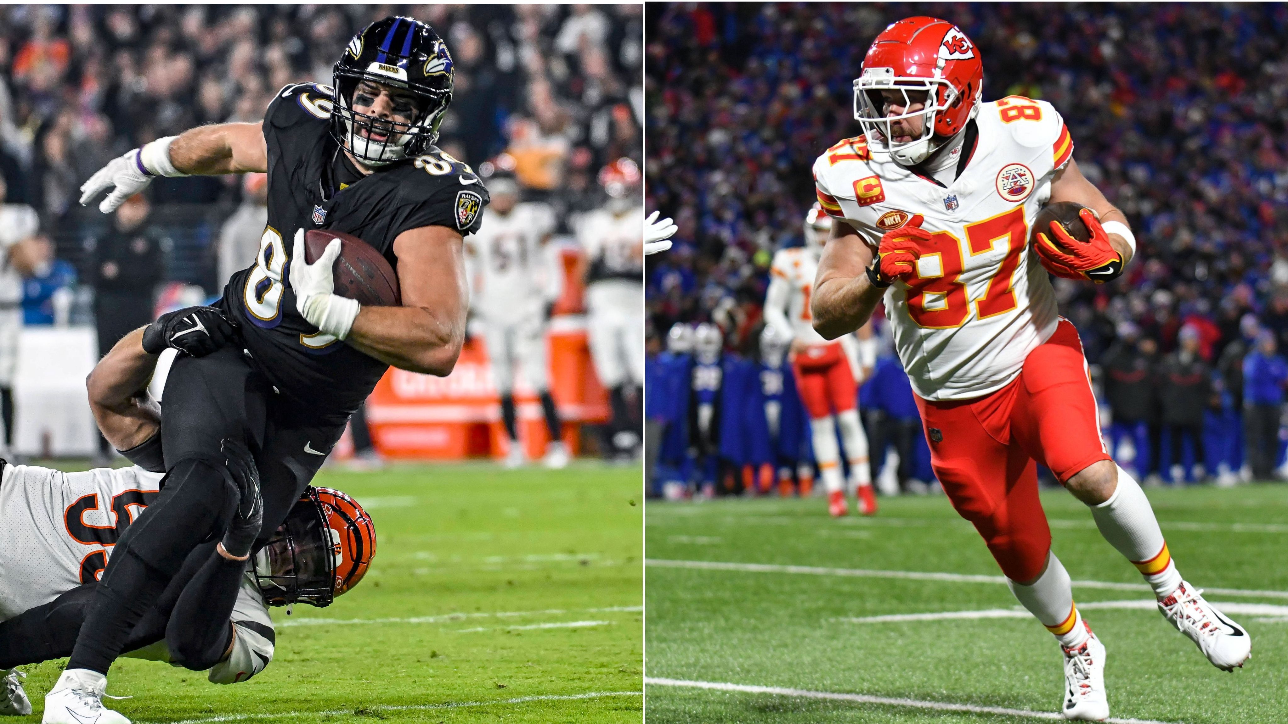 <strong>Duell der Super-Tight-Ends</strong><br>Wenn die Chiefs auf die Ravens treffen, dann ist es auch das Duell der wohl beiden besten Tight Ends der NFL: Mark Andrews und Travis Kelce. Allerdings konnte Kelce in dieser Spielzeit nicht die Erwartungen erfüllen, Andrews kehrte erst kürzlich von der Injured-Reserve-Liste zurück. Dennoch sind beide immer noch Matchup-Albträume.