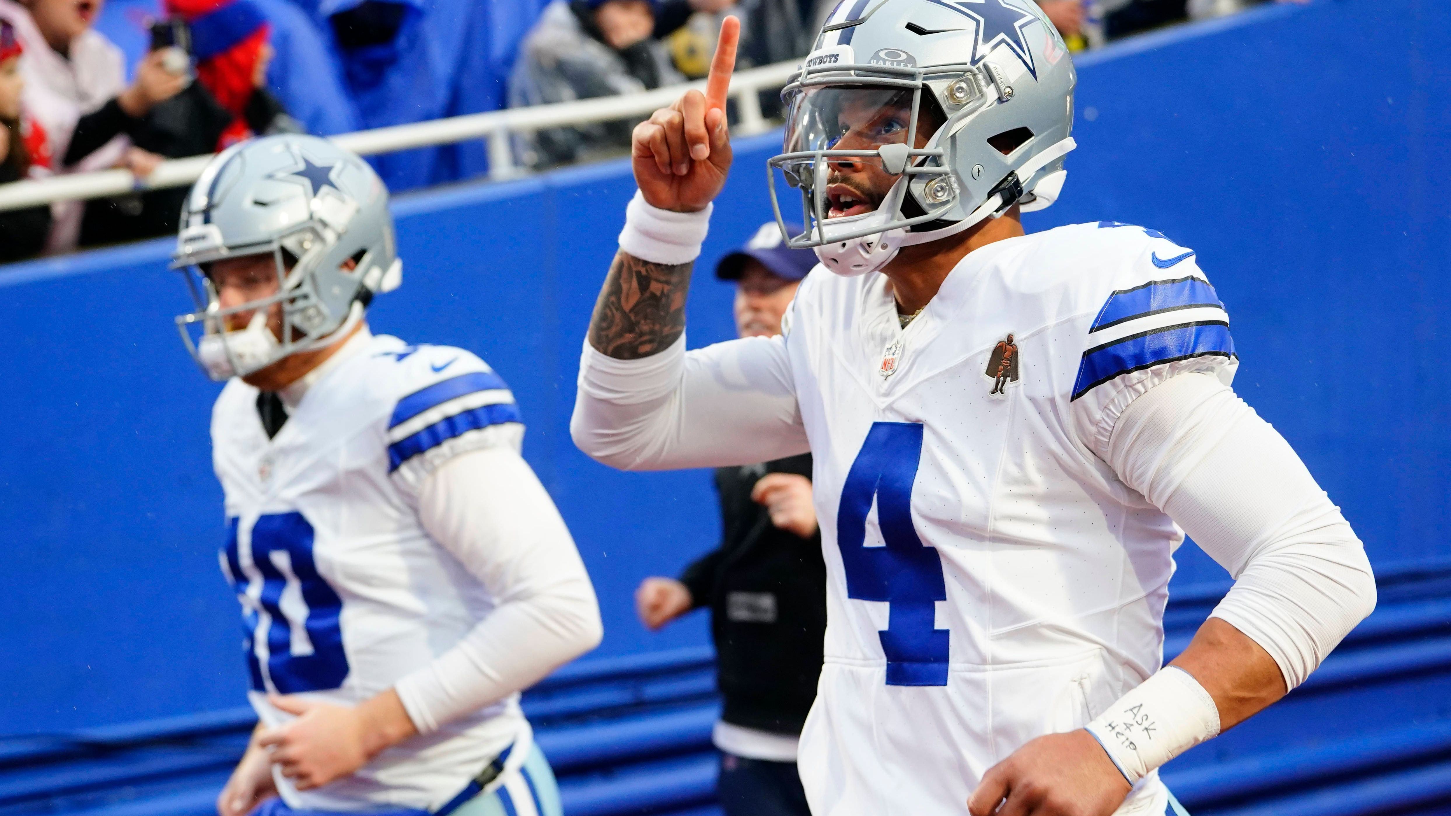 <strong>Dallas Cowboys</strong><br>Noch bevor die Dallas Cowboys ihr Spiel in Woche 15 gegen die Buffalo Bills ausgespielt hatten, waren sie aufgrund der Ergebnisse der frühen Sonntagsspiele bereits fix für die Playoffs qualifiziert. Bis dahin standen sie bei einer 10-3-Bilanz. In der vergangenen Saison scheiterten die Cowboys in der zweiten Playoff-Runde an den 49ers.&nbsp;