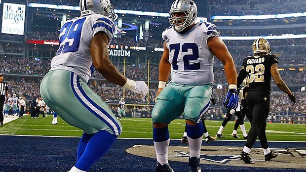 
                <strong>Travis Frederick, Dallas Cowboys</strong><br>
                Center: Travis Frederick, Dallas Cowboys. In der O-Line unseres Teams stehen drei Cowboys - den Anfang macht der 24-jährige Pro Bowler.
              