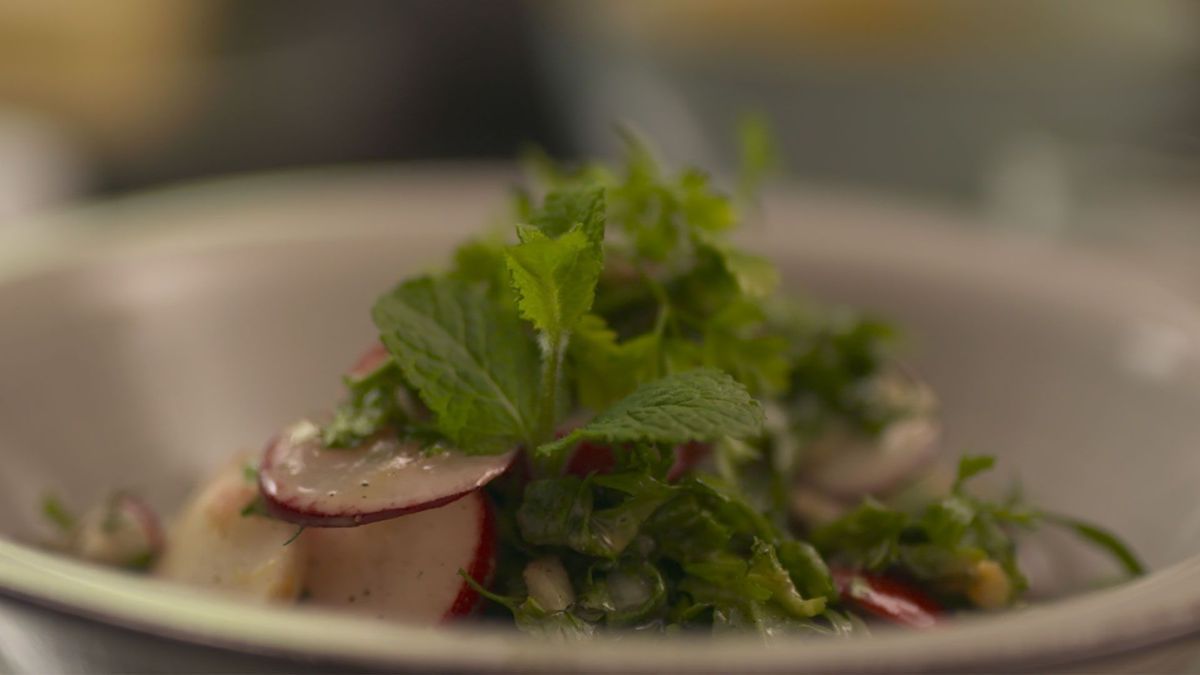 Radieschen-Rucola-Salat